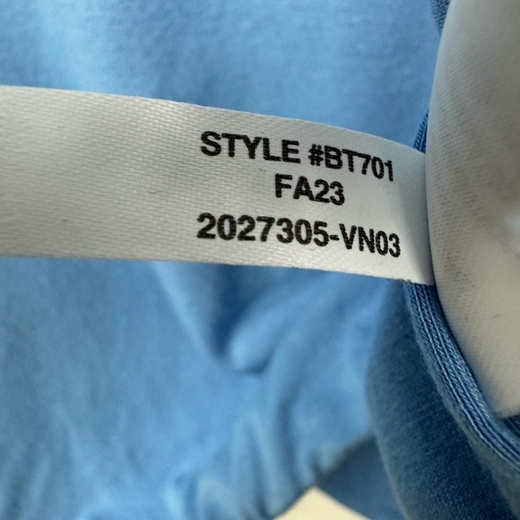 J. Crew Size Large Form Knit Puff-Sleeve Blue Turtleneck Top Double Layer - Picture 5 of 7